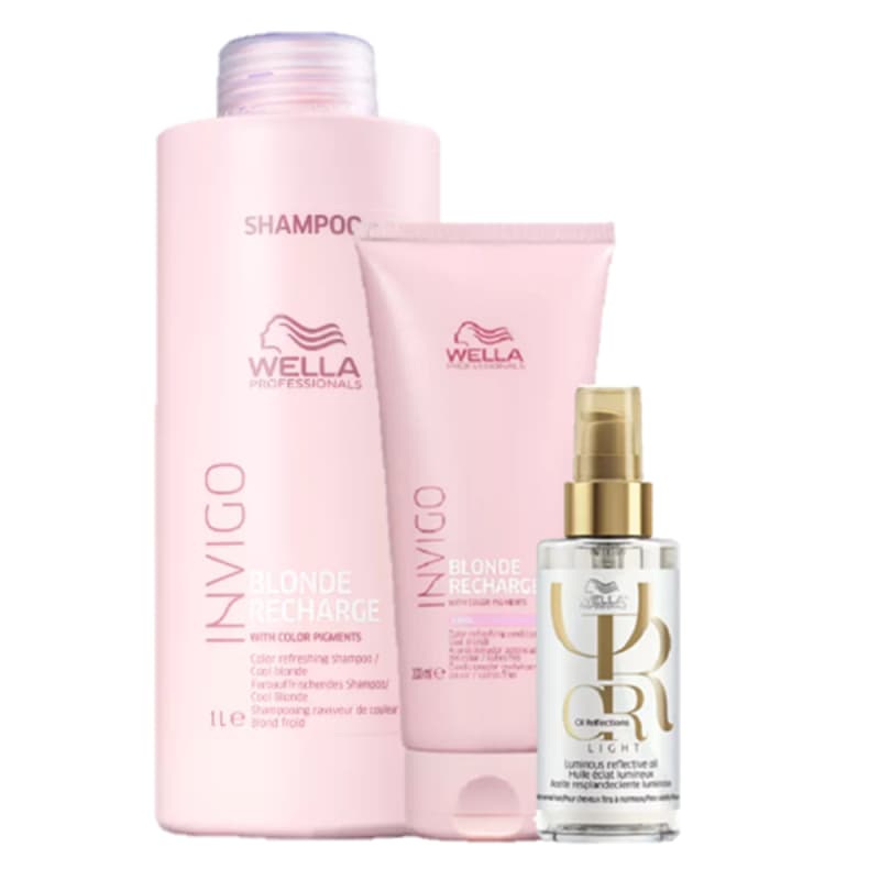 Kit Wella Professionals Invigo Blonde Recharge Oil Reflections Light Super Trio Beleza Na Web