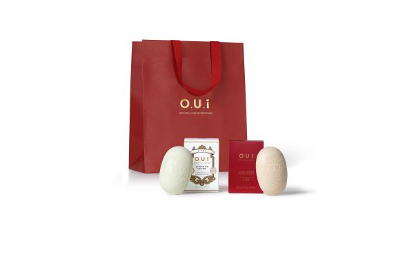 Combo O.U.I Savon Parfumé: Jardim de Grasse Rose 90g + L'Amour