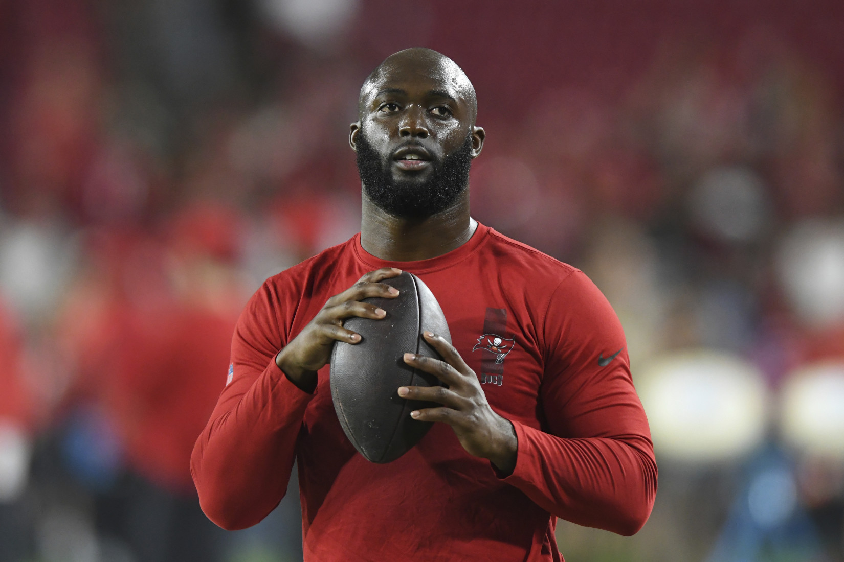 Greg Auman on X: Was Leonard Fournette wearing an @LSUfootball shirt under  his pewter Bucs uniform Sunday? Sure looks like it    / X