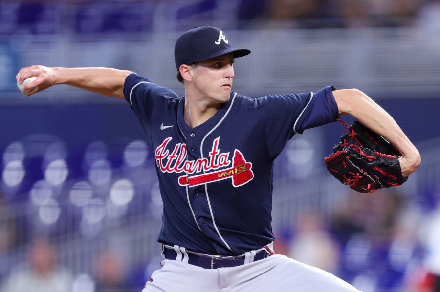 Max Fried picks off Jake Meyers, 04/23/2023