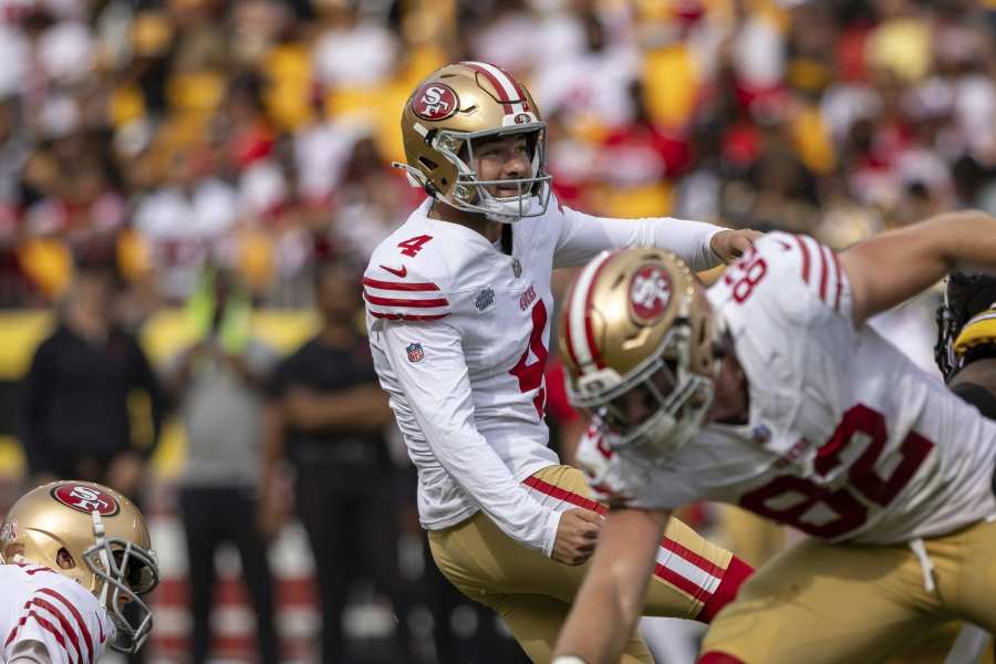 49ers K Jake Moody will make his NFL regular season debut tomorrow against  the Steelers