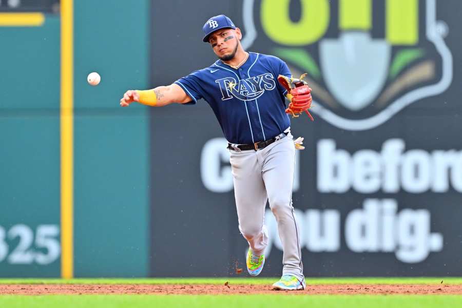 MLB Tampa Bay Rays (Kevin Kiermaier) Men's Replica Baseball Jersey.