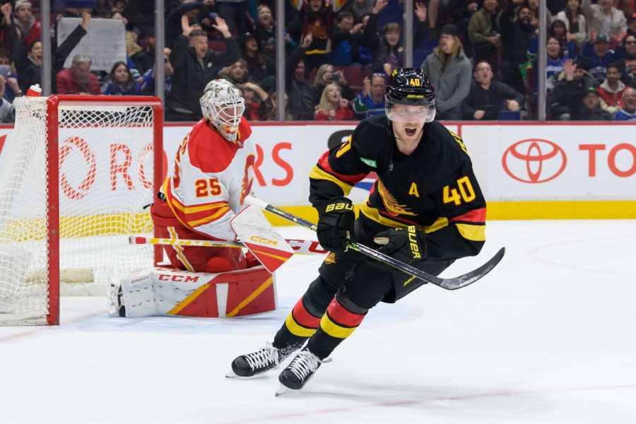 Vegas Golden Knights center Ivan Barbashev (49) moves the puck against  Dallas Stars defenseman Ryan Suter (20) and center Max Domi (18) during the  first period of an NHL hockey game in