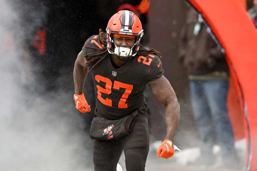 Kareem Hunt Cleveland Browns Game-Used #27 Brown Jersey vs. Baltimore  Ravens on December 17 2022