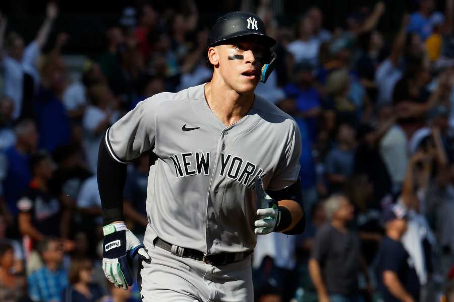 White Sox starting pitcher Lance Lynn collects his thoughts after allowing  a three-run home run to Yankees right fielder Aaron Judge (99) in the third  inning in the Field of Dreams game