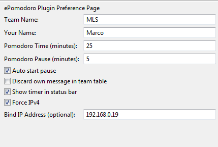 ePomodoro preferences