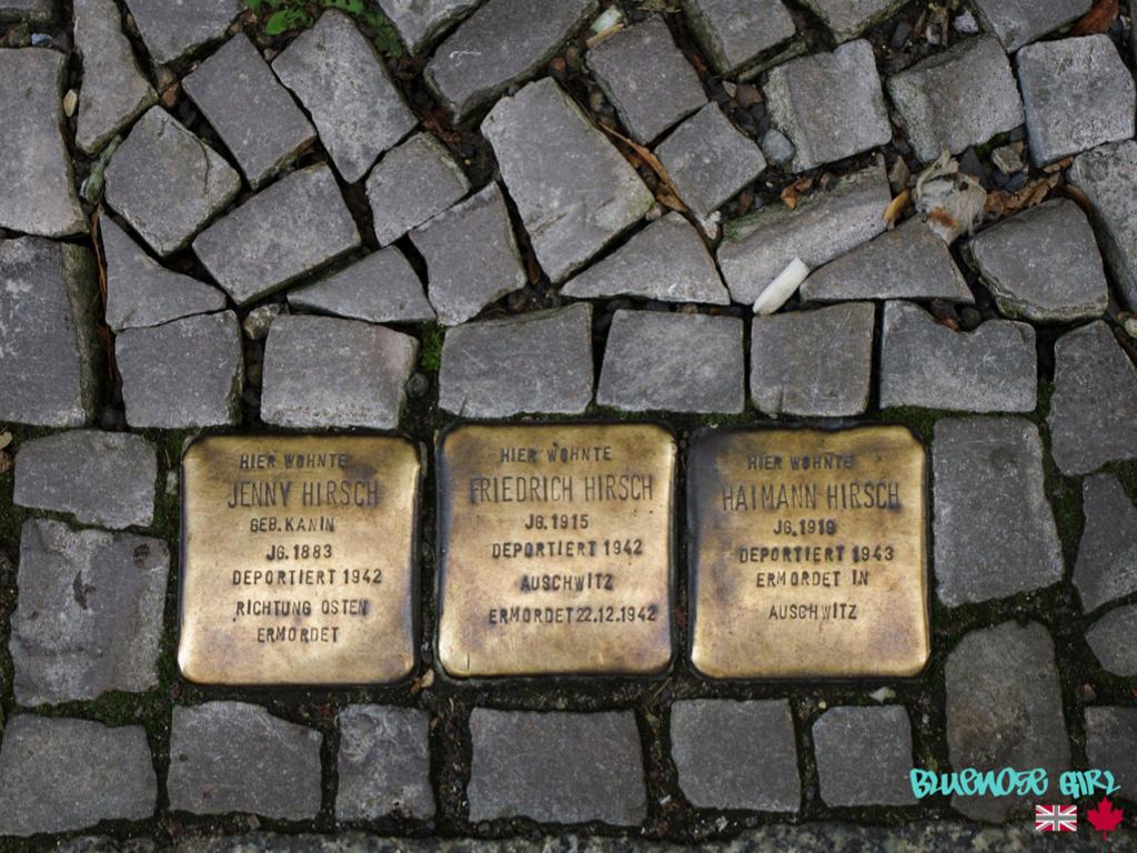 memorial stones Stolperstien stumbling stones