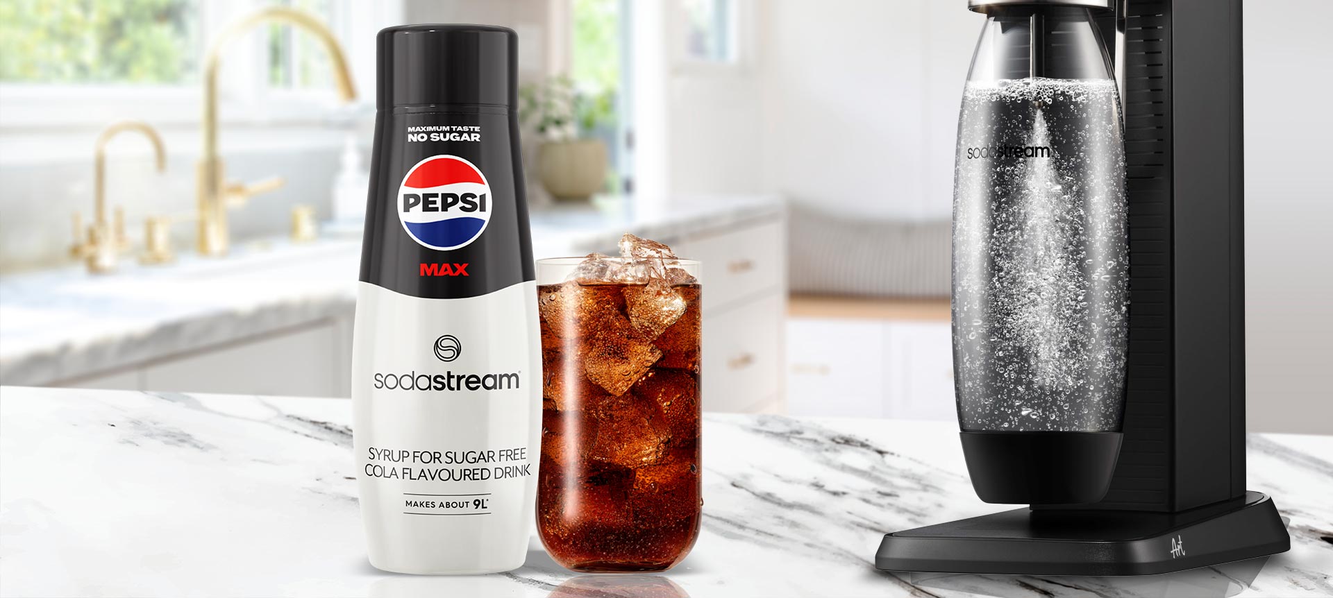 Indulge guilt-free with SodaStream's Pepsi Zero Sugar beverage mix