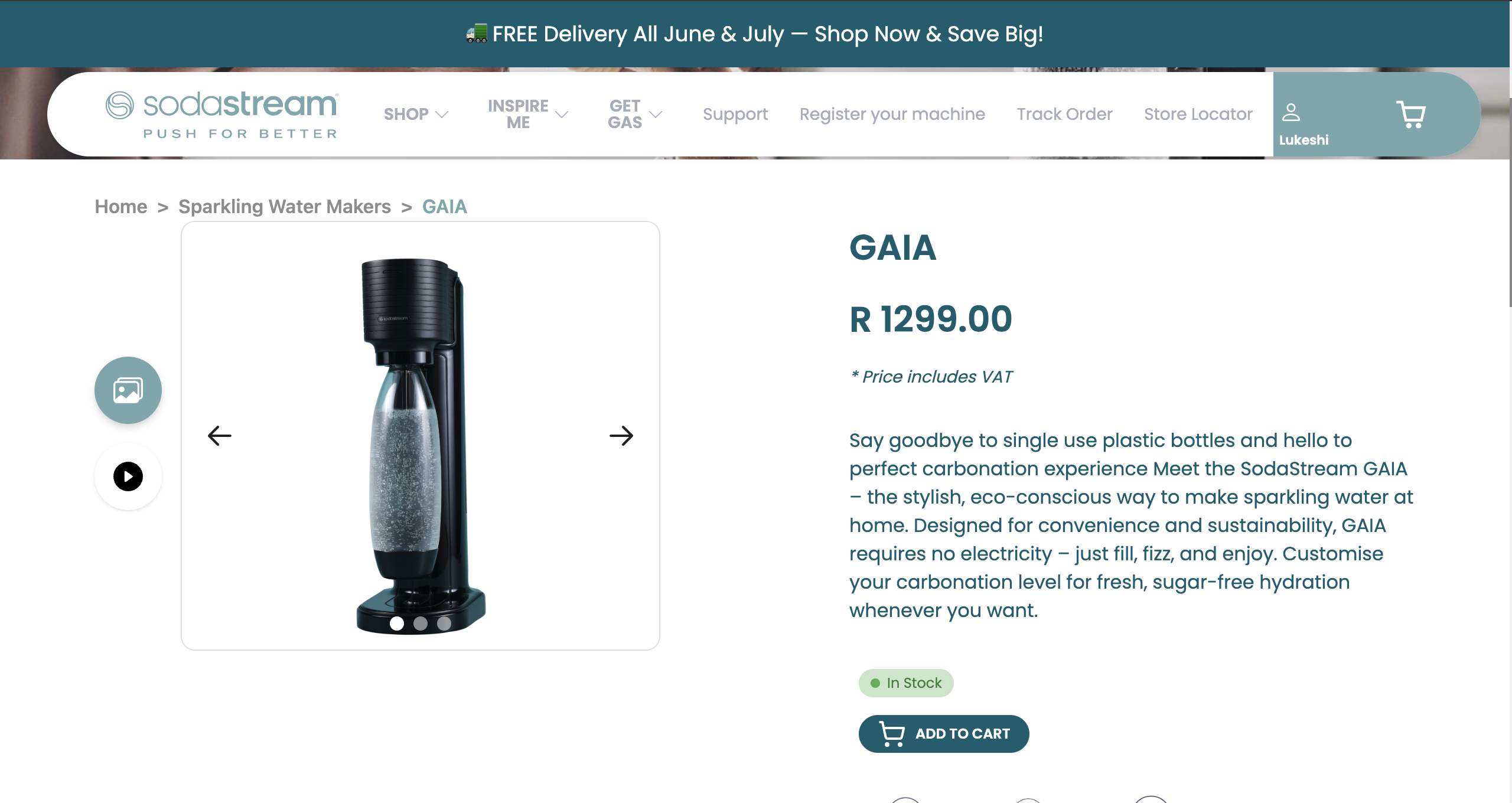 SodaStream South Africa screenshot 2