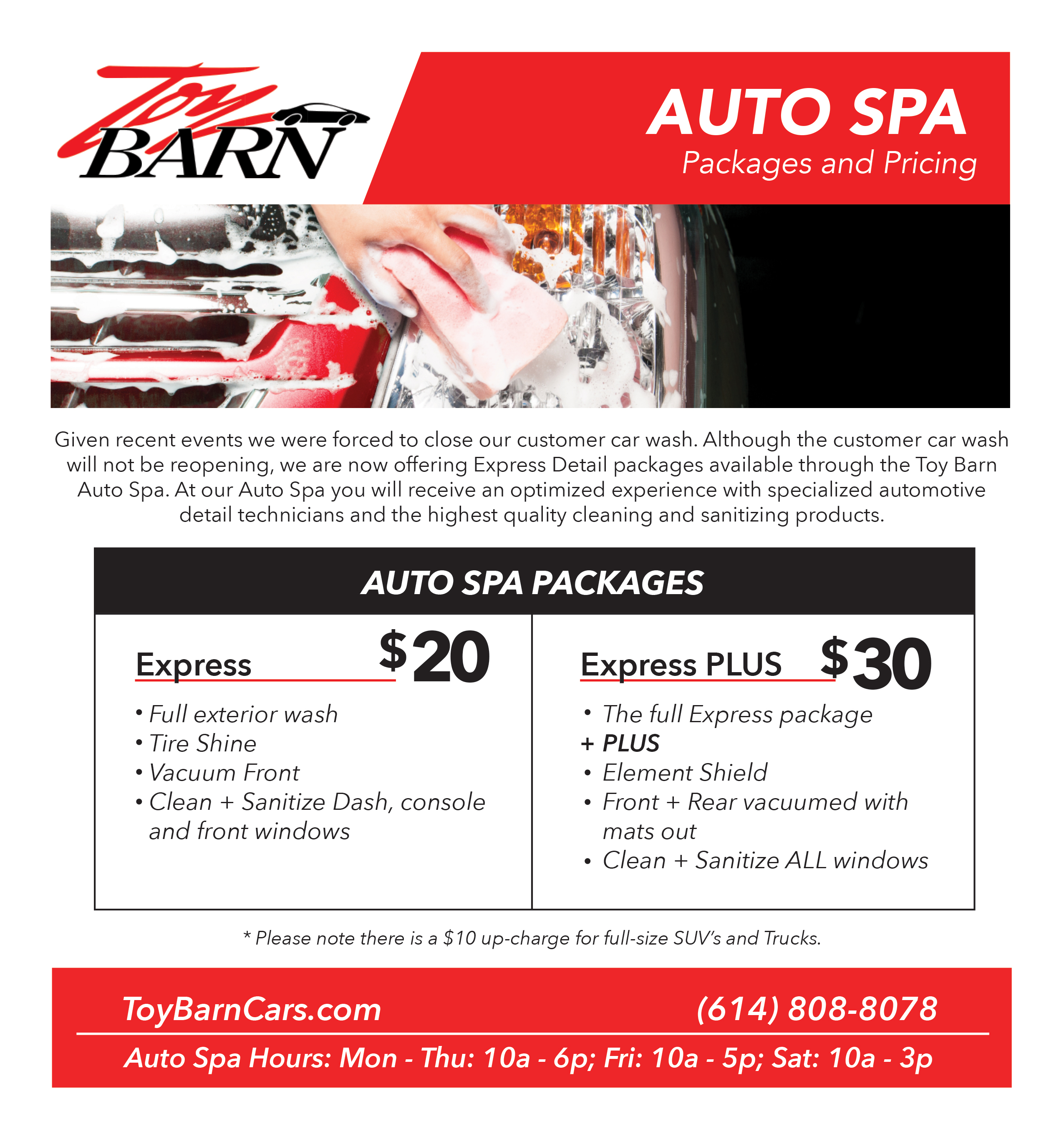 Auto Spa Pricing