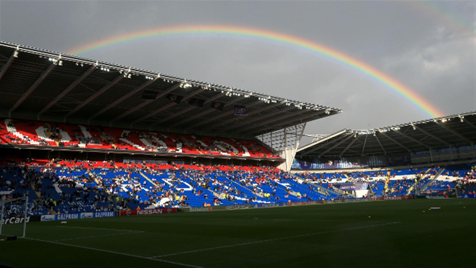 The extended Ninian Stand at Cardiff City Stadium once completed