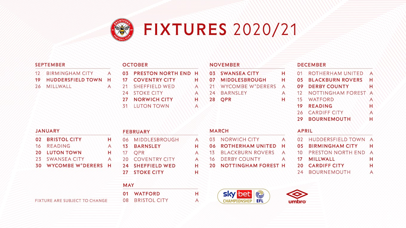 Brentford fixtures deals