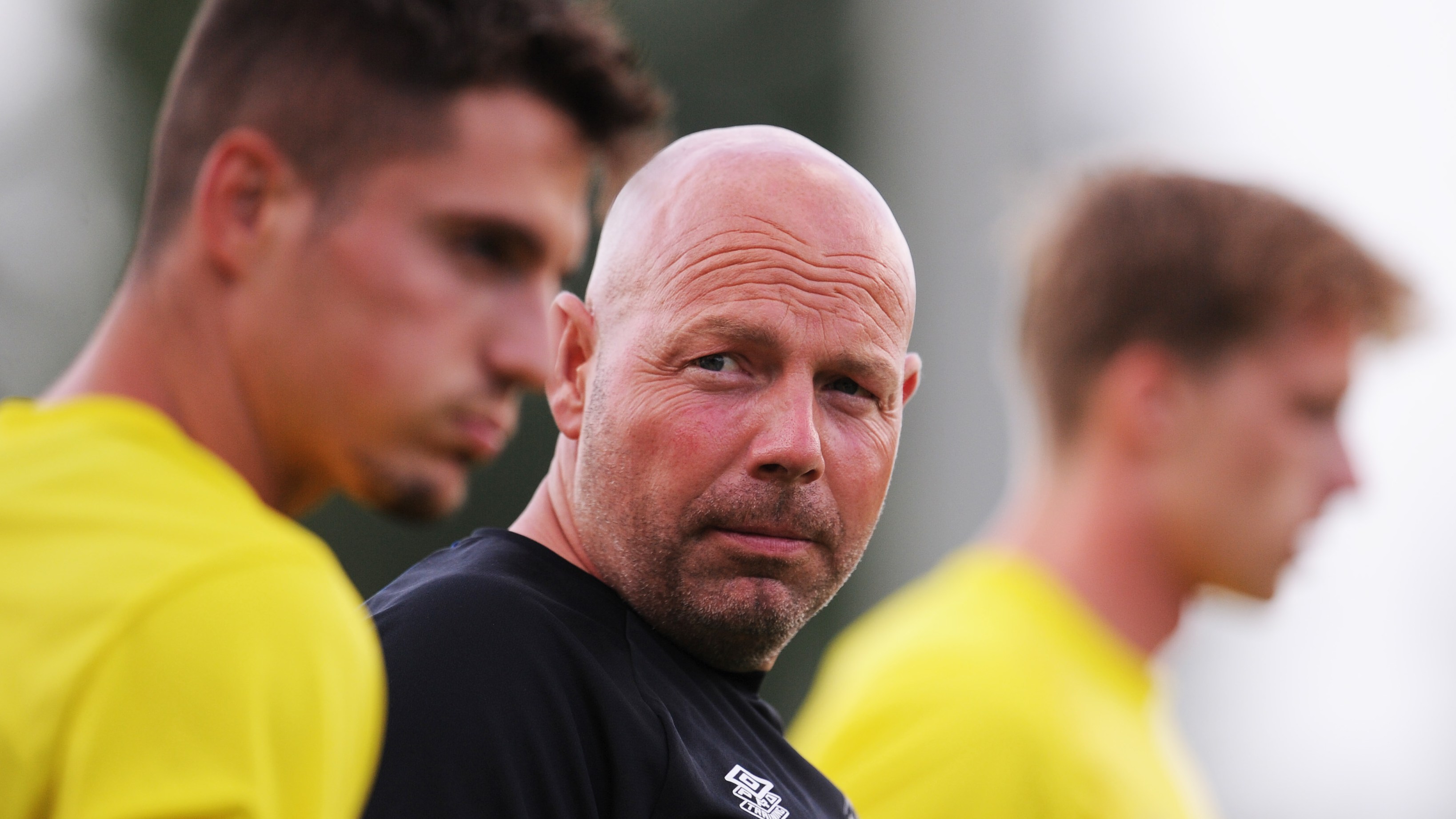 Anderlecht's head coach Brian Riemer celebrates during a soccer