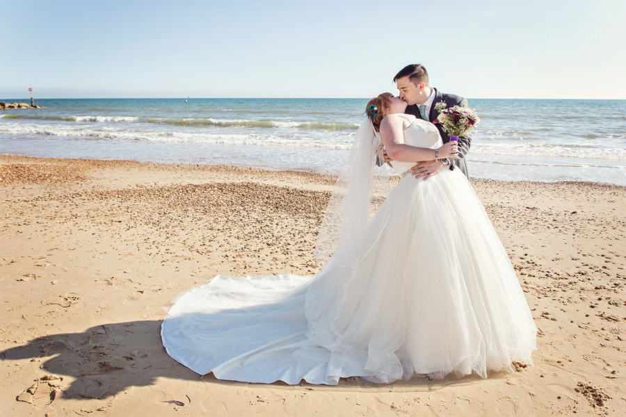 South West | Dorset | Bournemouth | Summer | Beach | Classic | Purple | Turquoise | Castle | Real Wedding | Jennie Franklin #Bridebook #RealWedding #WeddingIdeas Bridebook.co.uk 