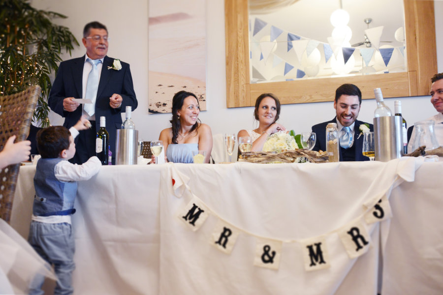South West | Cornwall | Porthtowan | Autumn | Coastal | DIY | Blue | White | Bar | Real Wedding | Helen Court Photography #Bridebook #RealWedding #WeddingIdeas Bridebook.co.uk 