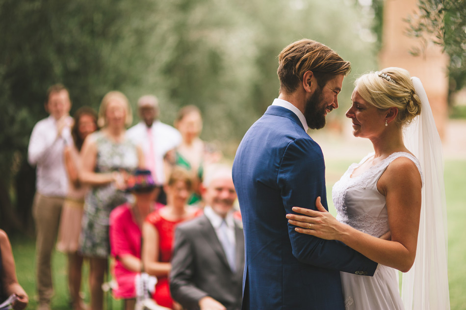 Bridebook.co.uk- bride and groom first kiss as husband and wife