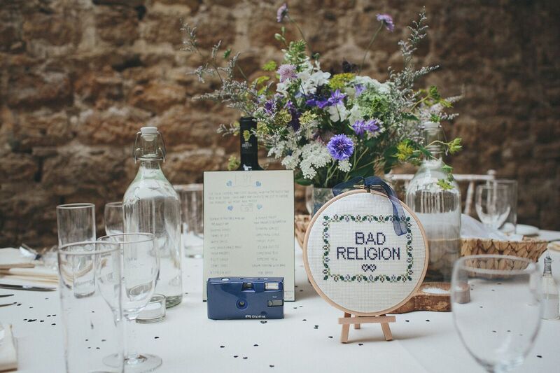 South West | Dorset | Bridport | Summer | DIY | Rustic | Blue | White | Barn | Real Wedding | Helen Lisk Photography #Bridebook #RealWedding #WeddingIdeas Bridebook.co.uk 