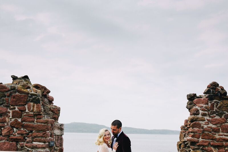Scotland | Lanarkshire | Glasgow | Autumn | Coastal | Outdoor | Vintage | Purple | Red | Castle | Real Wedding | Hajley Photography #Bridebook #RealWedding #WeddingIdeas Bridebook.co.uk
