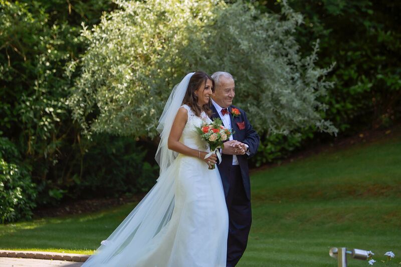 South East | Sussex | Crawley | Summer | Outdoor | Garden | Blue | Orange | Manor House | Real Wedding | Hajley Photography #Bridebook #RealWedding #WeddingIdeas Bridebook.co.uk 