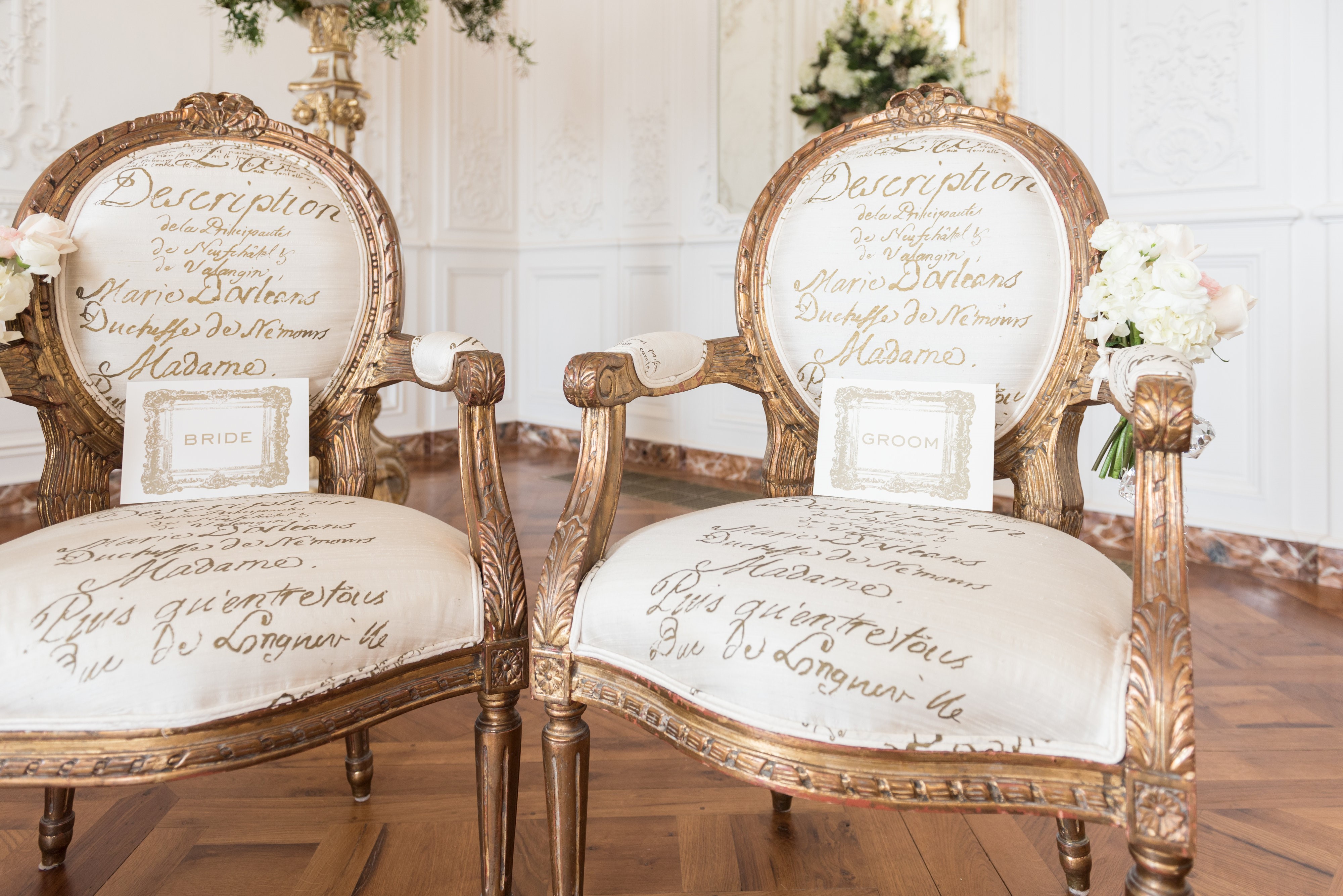 bridebook.co.uk two antique chairs