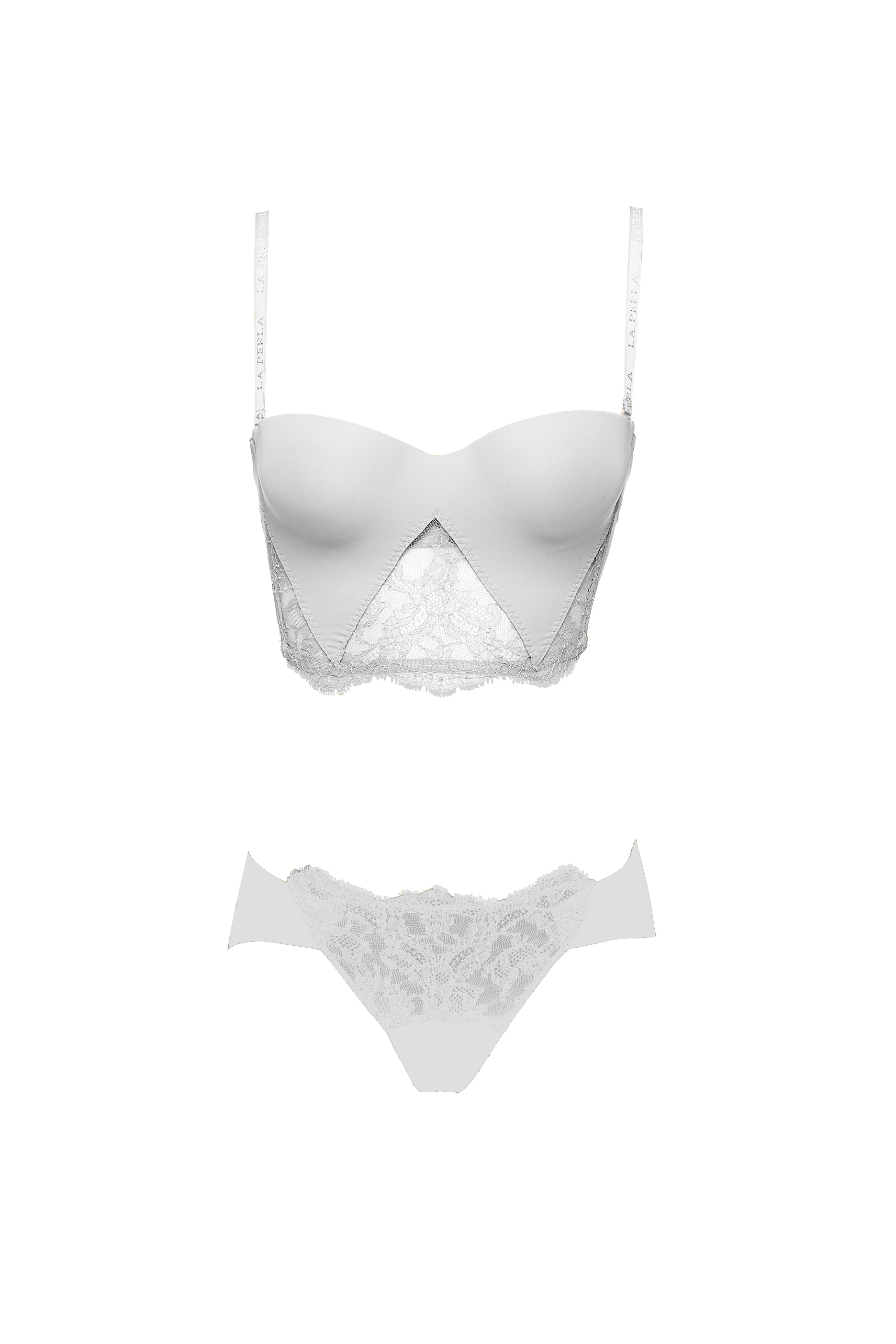 Bridebook.co.uk la perla two piece with lace cutout