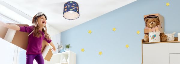 Inspired kids bedrooms with gorgeous bedside lamps and shades