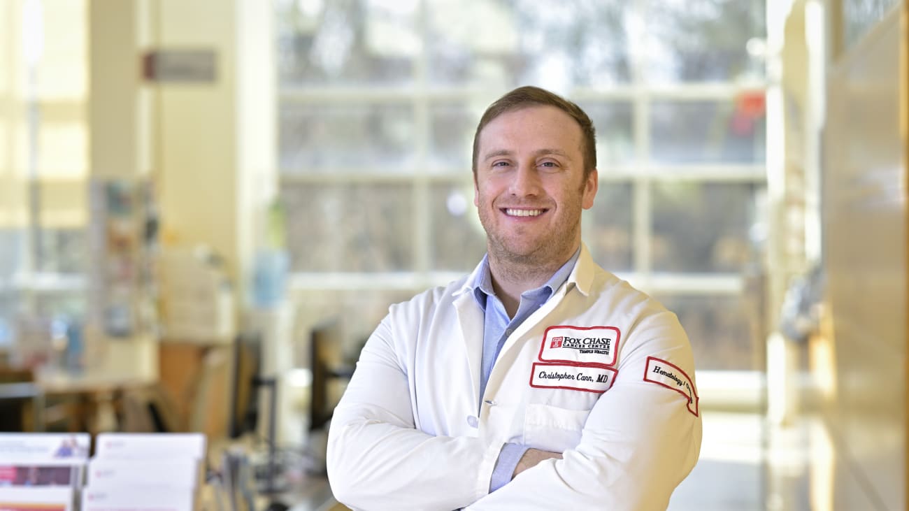 FCCC_Cann2025_09r.jpg Christopher Cann, MD, Director of the Young Adult Cancer Program and Assistant Professor in the Department of Hematology/Oncology at Fox Chase Cancer Center