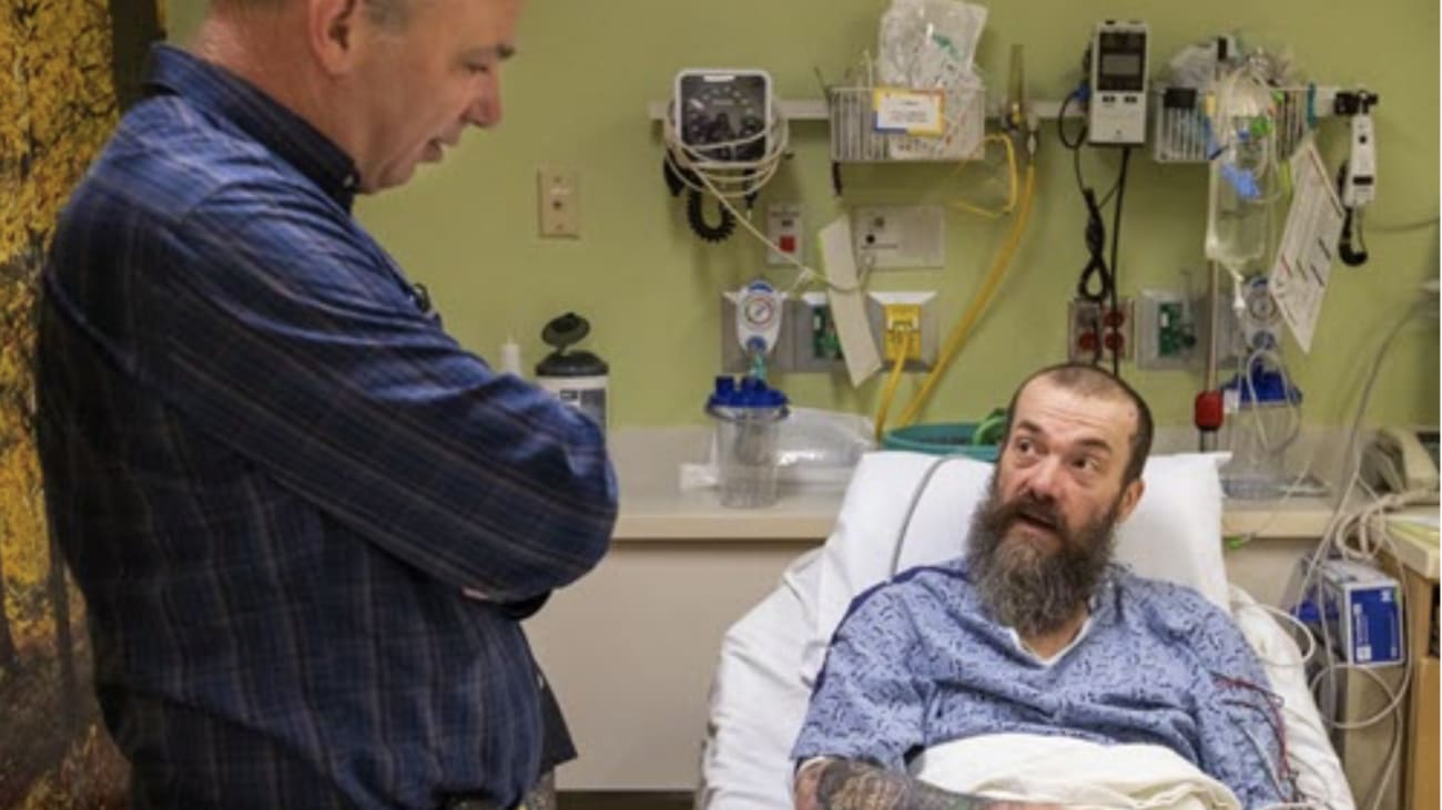 Jeffrey G. Ojemann, M.D Jeffrey G. Ojemann, M.D., Division Chief of Neurosurgery at UW Medicine, left, talks with former tattoo artist Gary Williams before Williams underwent microsurgery to remove the part of his brain responsible for debilitating seizures. Williams agreed to donate the small bit of healthy tissue that had to be removed during the operation for scientific analysis.