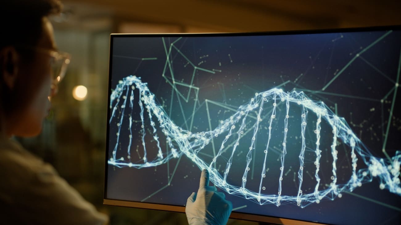 DNA Computer screen UT Southwestern researchers are investigating the use of a gene-editing delivery system to target a variety of genetic diseases that affect multiple organs. (Photo credit: Getty Images)
