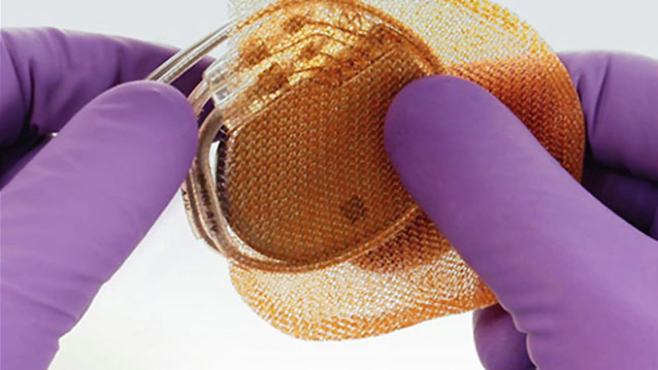 The study involved an antimicrobial mesh envelope to cover the implanted heart-assist device.