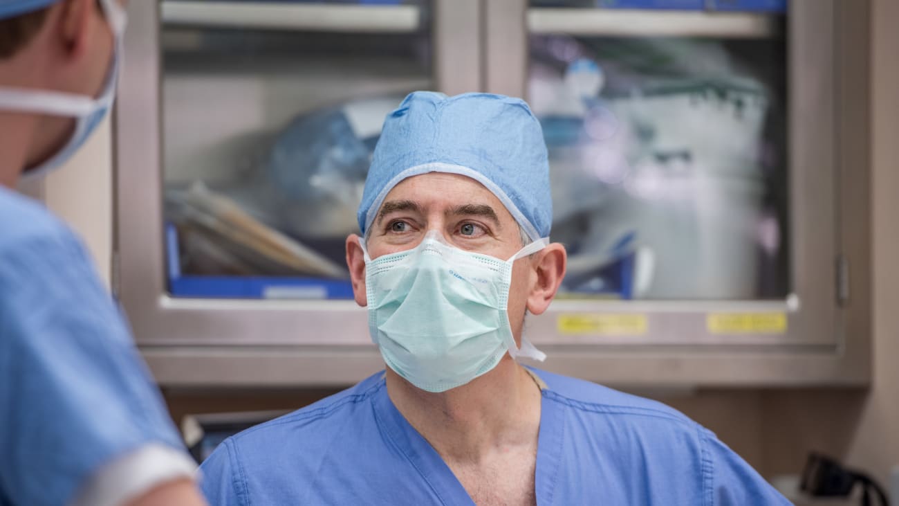 Neurosurgeon Philip Starr, (MD, PhD) performs brain surgery at UCSF, Parnassus.