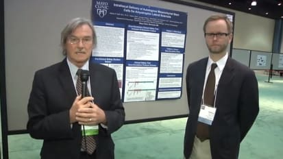 Drs. Windebank and Staff present their poster at the World Stem Cell Summit