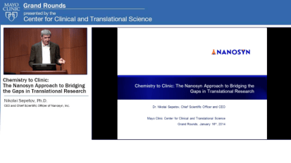 Grand Rounds — Chemistry to Clinic: The Nanosyn Approach to Bridging the Gaps in Translational Research
