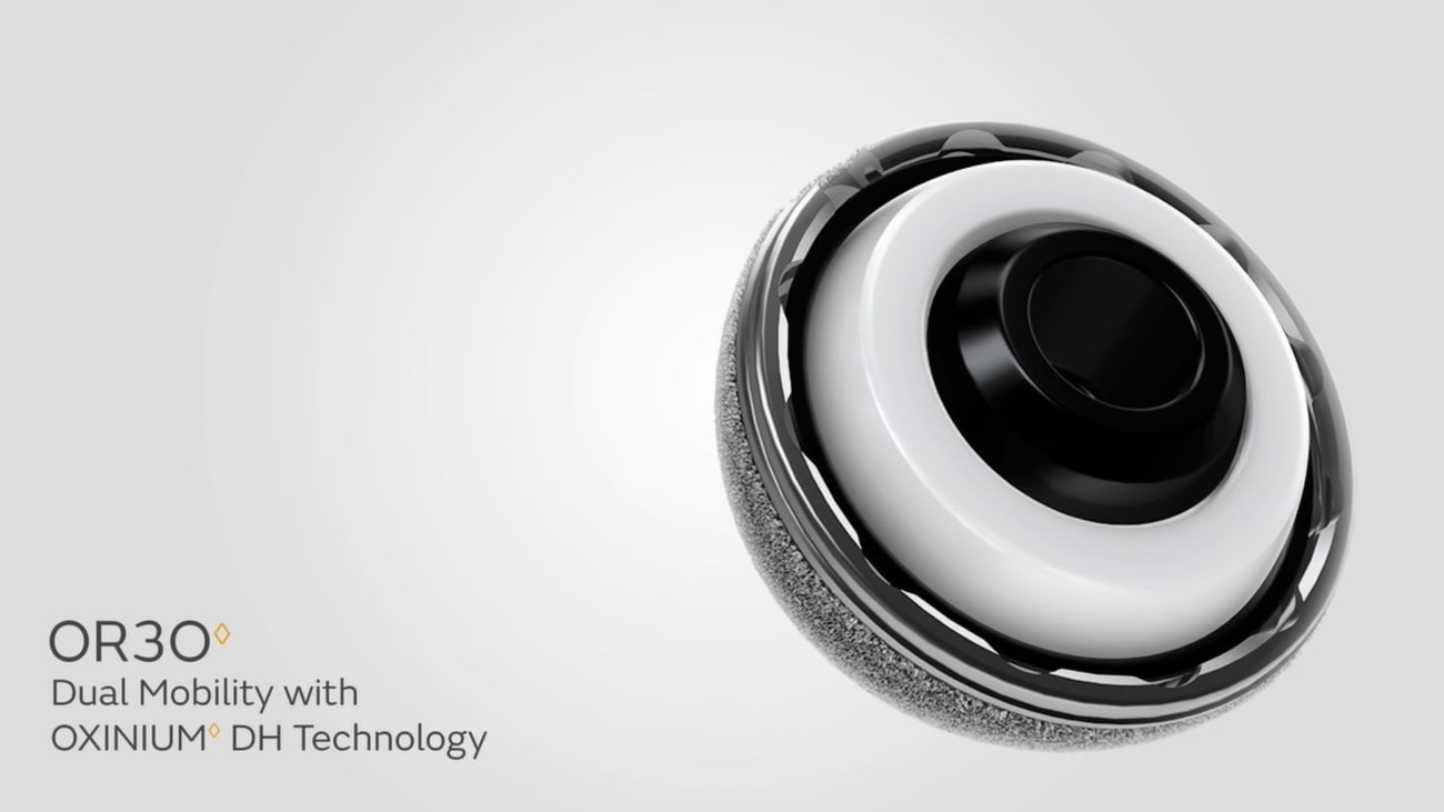 Animation OR3O Dual Mobility with OXINIUM DH Liner Technology Smith