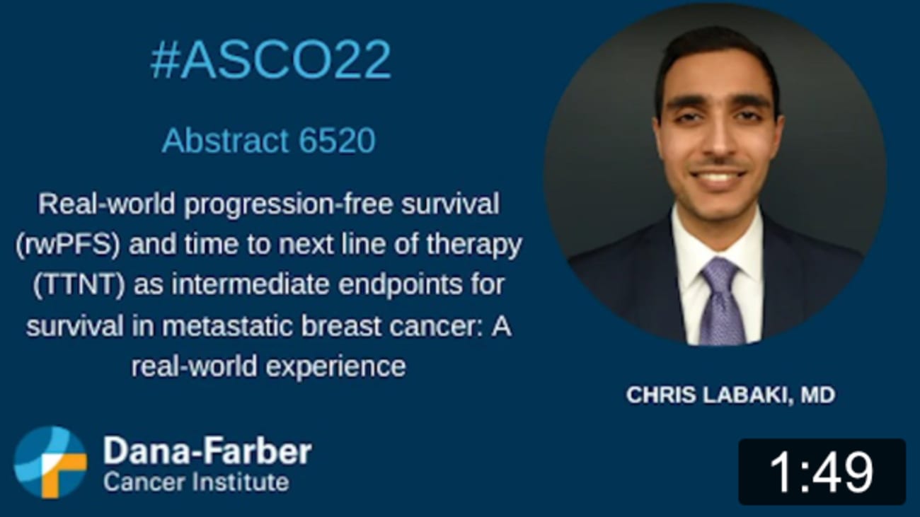 ASCO22: Breast cancer research by Chris Labaki, MD - Dana-Farber