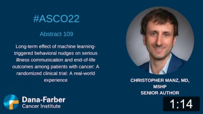 ASCO22: Chris Manz, MD on AI in oncology