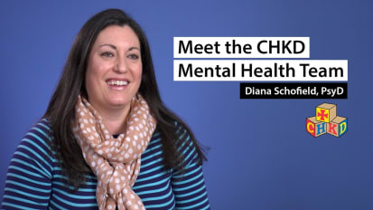 Meet the CHKD Mental Health Team - Dr. Diana Schofield