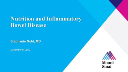 Nutrition and Inflammatory Bowel Disease