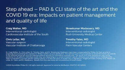 PAD & CLI State of the Art and the COVID 19 Era Impacts on patient management and quality of life