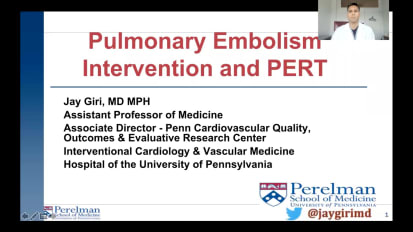 Pulmonary Embolism Intervention and PERT
