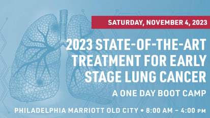 2023 State-of-the-Art Treatment for Early Stage Lung Cancer - Agenda