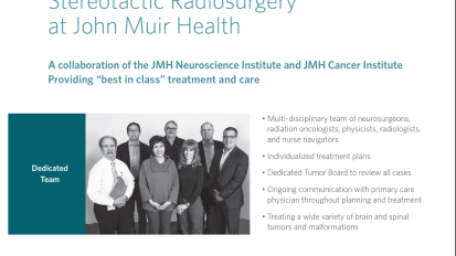  Stereotactic Radiosurgery at John Muir Health 