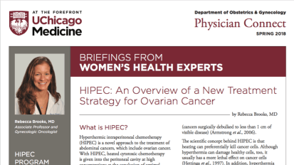 Physician Connect Newsletter on HIPEC – Spring 2018