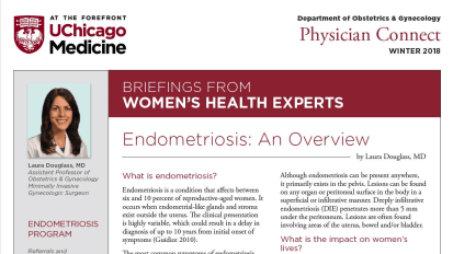 Physician Connect Newsletter on Endometriosis – Winter 2018