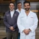 Leading the way on lung transplantation are, from left to right, Reinaldo Rampolla, MD, Pedro Catarino, MD, and Dominick Megna, MD. Photo by Cedars-Sinai.