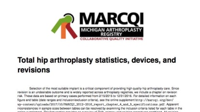 Total hip arthroplasty statistics, devices, and revisions