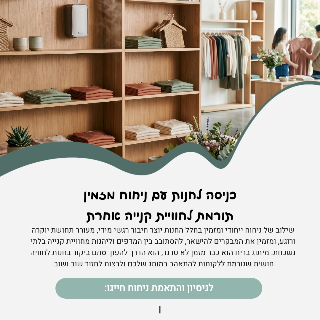 כניסה לחנות עם ניחוח מזמין תורמת לחוויית קנייה אחרת - 