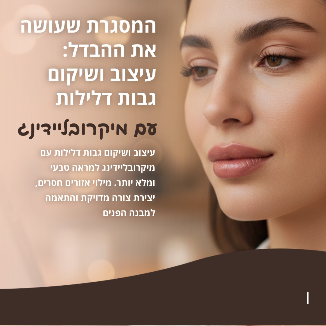 המסגרת שעושה את ההבדל: עיצוב ושיקום גבות דלילות עם מיקרובליידינג - 