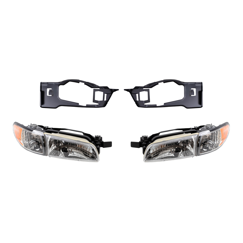 9703 Pontiac Grand Prix 4 Piece Set of Headlights with Mounting