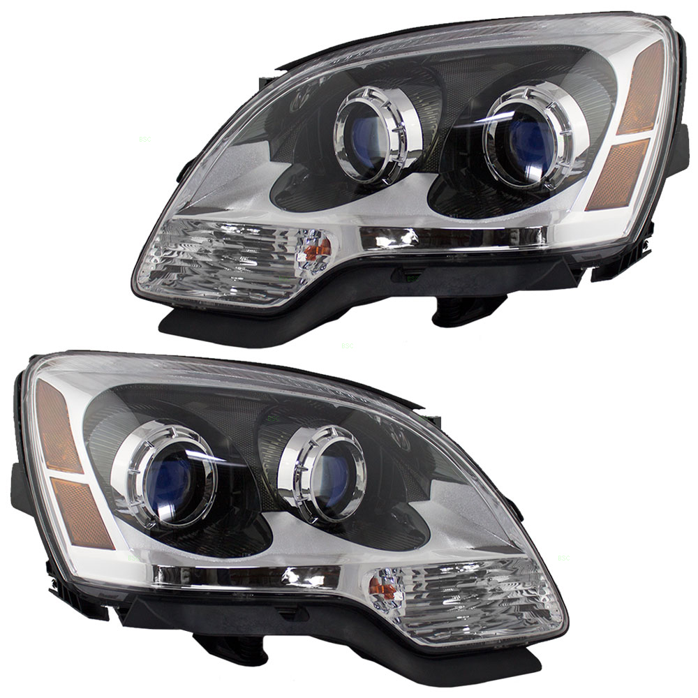 0712 GMC Acadia New Pair Set Halogen Headlight